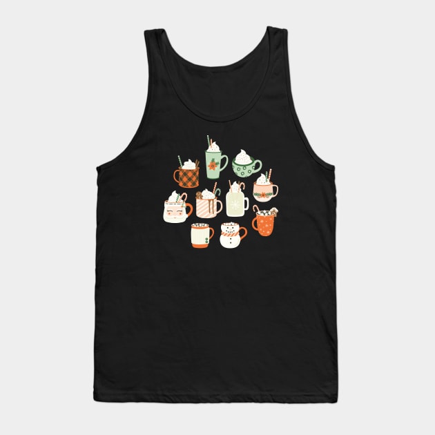 Christmas Hot Chocolate Tank Top by allisonromerodesign